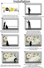 Modern Simple and Stylish Floral Wallpaper, Chinese Style Wall murals, Large Wall Background Decoration(Non-self-Adhesive)