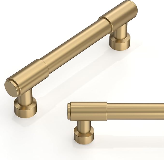 10 Pack Champagne Bronze Cabinet Pulls 3.75 Inch(96mm) Kitchen Cabinet Handles Cabinet Hardware for Drawer Pulls