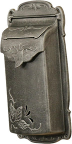 Special Lite Floral Vertical Wall Mount Mailbox - Swedish Silver Cast Aluminum Mailbox for Wall Mount - SVF-1001-SW