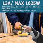 Indoor Outdoor Extension Cord 6 FT Waterproof, 16/3 Gauge Heavy Duty Black Extension Cords, 13A 1625W SJTW Extension Cord with 3 Prong Grounded Plug, Great for Tools, Lights, UL Listed, 2PK