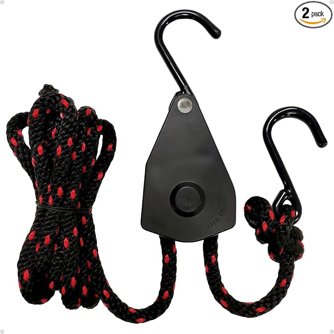 Fondwell 3/8" Retractable Ratchet Straps: 2 Pack of Heavy Duty Adjustable Kayak Tie Down Straps for Roof Racks