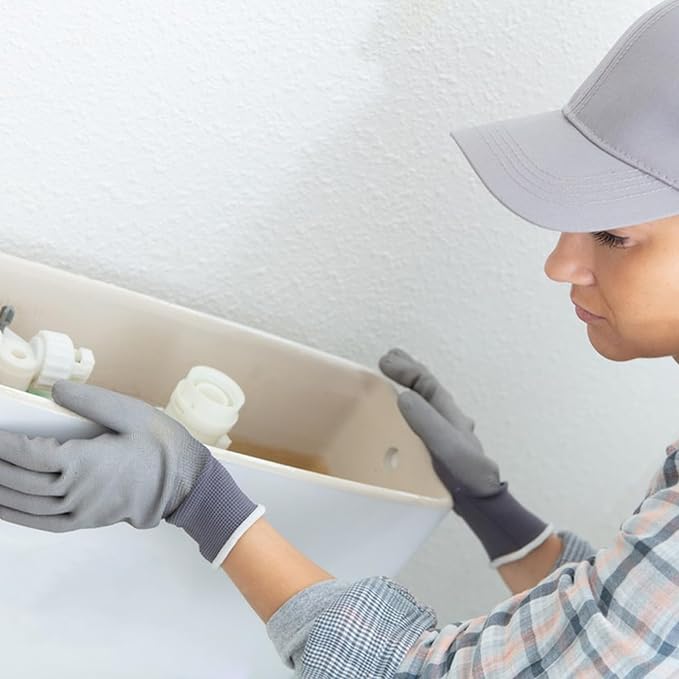 Polished Gold Universal Toilet Handle Replacement, Front Mount Toilet Flush Compatible with American Standard/Mansfield/TOTO/Kohler Toilets, Brass Toilet Trip Lever, Stainless Steel Flapper Chain