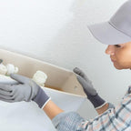 Universal White Metal Toilet Handle Replacement, Front Mount Toilet Flush Trip Lever Compatible with American Standard/Mansfield/TOTO/Kohler Toilets, Stainless Steel Flapper Chain