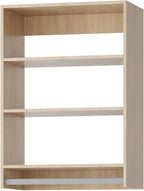 ROOMTEC 28.5" Medium Hanging Closet Unit, Modular Closet System with Hanging Rod, Wardrobe Organizer for Bedroom or Walk-in Closet, Wall Mounted, Customizable Clothes Storage Unit, Wood