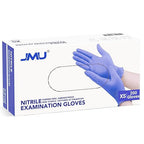 JMU 200 Count XS Nitrile Gloves, Disposable Latex-Free Powder-Free Gloves, Tear-Resistant, Non-Sterile, Violet Blue