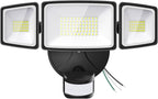 Onforu 65W LED Security Lights Motion Sensor Light Outdoor, 6500LM, 6500K, IP65 Waterproof, Flood Light Outdoor Motion Detector with Adjustable 3 Head, Hardwired Wall Light for Entryway, Yard, Garage