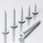 Wensilon(150 pcs)#8×1-1/2" Phillips Truss Head Wood Screws White Iron Quick Metal Self Tapping