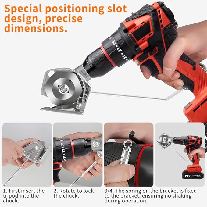 BAUSATZ Rotary Cutter for Fabric & Leather, Handheld Fabric Leather Cutting Tool, Electric Cutter Fabric Cutting Machine Hand Electric Drill