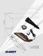 MALORY Brass Landscape Spotlight 4-Pack with 5W LED MR16 Bulb Kit(S03), 12V AC/DC Low Voltage Outdoor Landscape Lighting Shroud Adjustable,Ground Stake and Wire Connector Included,2700K Warm White