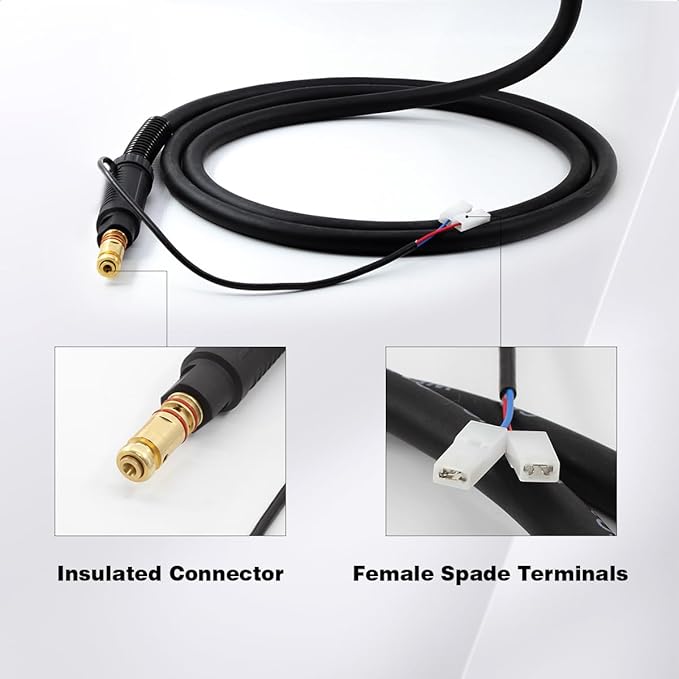 MIG Welding Gun Magnum 100L K530-5 Torch 100Amp 10ft Replacement for Lincoln Magnum 100L K530-5 with Female Spade Terminals