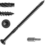 #10 * 3-1/2" Black Deck Screws, (883pcs) 15 lbs.Exterior Wood Screws, Rust Resistant epoxy Coated, Bronze, T25 Star Bit