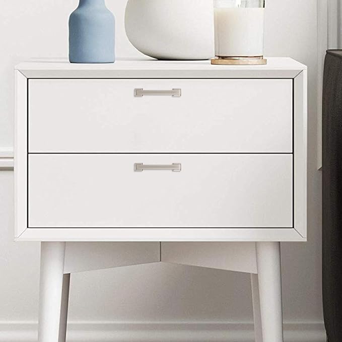 COTYKILEY 10 Pack 3.75 Inch(96mm) Brushed Satin Nickel Cabinet Handles Kitchen Cabinet Pulls Cabinet Door Handles Kitchen Cabinet Hardware