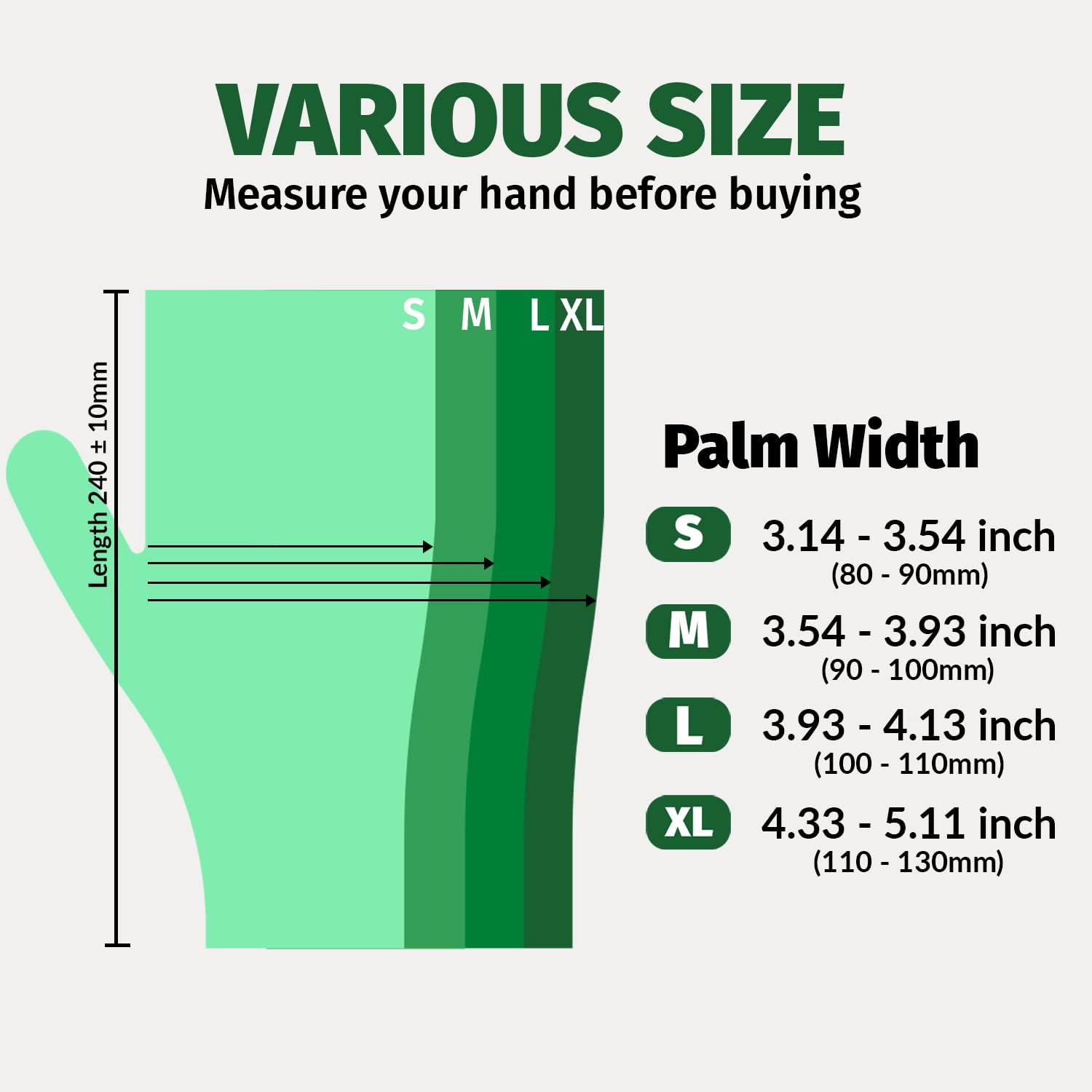 GORILLA SUPPLY Disposable Heavy Duty Vinyl Gloves Latex & Powder Free, BPA Free Food Safe, 100, 300, 1000, S, M, L, XL