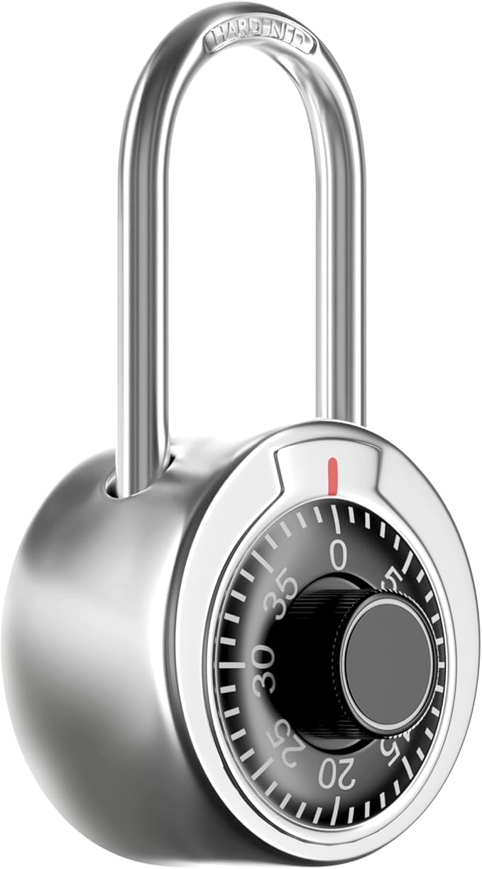 FIGODE® Locker Lock with Long Shackle, Combination Lock, Black Dial, Each Lock with Different Code, Keyless Padlock, Great for School, Employee, Gym&Sports Locker, Case, Toolbox, Fence, etc, Pack of 2