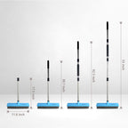 Stainless Steel Wire Broom Deck Scrubber Brush with 55” Adjustable Length Sturdy Long Handle, Stainless Steel Outdoor Broom for Cleaning Moss Concrete Floors Grout Gardens Patios