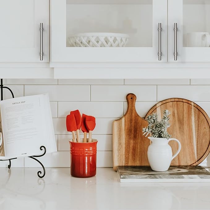 Asidrama 10 Pack 3 Inch(76mm) Brushed Satin Nickel Kitchen Cabinet Handles, Cabinet Pulls Kitchen Cabinet Hardware Cupboard Handles Drawer Pulls