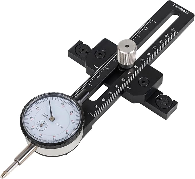 Table Saw Gauge Dia Indicator for Table Saw and Band Saw,0.01mm Accuracy Calibration Tool,Table Saw Jig Guide Fits for 3/4" T Slot U Slot,Table Saw Accessories for Woodworking,Machinery