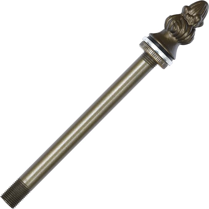 Bieye SS022 Lampshade Support with Finial for Tiffany Style Stained Glass Floor Lamp Table Lamp (G3/8 125mm Acorn)