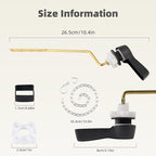 iFealClear Universal Metal Side Toilet Flush Hnadle Replacement, Angle Mount Toilet Handle Replacement Compatible with Kohler, American Standard, TOTO, Mansfield, Solid Brass, Oil Rubbed Bronze