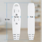 K KASONIC - 100-Feet 3 Outlet Extension Cord, ETL/UL Listed, 16/3 SJTW 3-Wire Grounded, 10 Amp 125 V 1625 Watts, Multi-Outlet Indoor/Outdoor Use, White