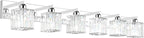Aipsun Bathroom Vanity Light Fixtures 6 Light Chrome Vanity Light for Bathroom Crystal Vanity Lighting Fixtures (Exclude Bulb)