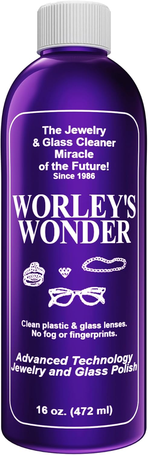 Worley's Wonder Jewelry & Glass Cleaner (16 Ounce Refill Bottle)