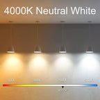 7.3 Inch E26 Led Bulb 6W Dimmable, 4000K Neutral White Edison Bulbs, Equal 80 Watt T10 T9 Long Tubular Clear Glass Light Bulb 800LM for Vanity Pendant Pipe Wall Sconces - UL Cert 2Pack
