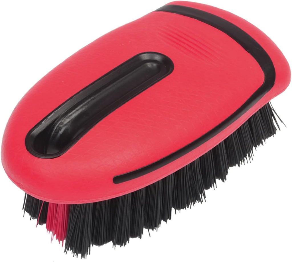 Carpet and Upholstery Cleaning Brush,Carpet Scrubber Stiff Bristle Detailing Scrub Brushes,Interior Leather Brush for Car and Home (Red)