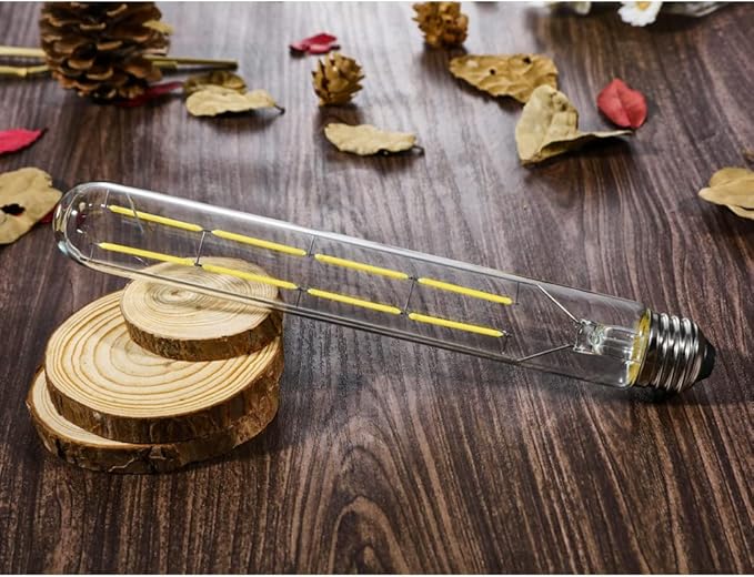 Dimmable T10 LED Edison Bulbs, Neutral White 4000K, 8.9inch Long Tubular Light Bulb, 75 Watt Vintage Long Tube LED Filament Bulb,800lm,E26 Base Led Bulb,Height 225 mm,Pack of 4.
