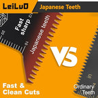 LEILUO 100 Pcs Multitool Blades Japanese Teeth Fast Cutting Oscillating Tool Blades CRV Material Oscillating Saw Blades Universal Accessories with Storage Bag Fit DeWalt Milwaukee Makita and More