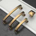 Asidrama 10 Pack 4 Inch(102mm) Hole Centers Champagne Bronze Kitchen Cabinet Handles, Gold Cabinet Pulls Kitchen Cabinet Hardware for Cupboard Drawer Pulls