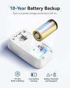 SITERWELL Plug in Carbon Monoxide Detector 10 Year Battery, CO Alarm Detector with Electrochemical Sensor and Sound Warning, AC Powered Portable Carbon Monoxide Detector for Home Office Travel,1-Pack