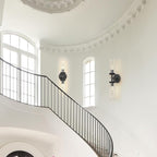 Knurled Bathroom Wall Sconce Hardwired, Black Wall Sconces, 20.5" Vanity Lights Over Mirror, Linear Wall Sconce Dimmable, Bathroom Light Fixtures Glass Tube, Bronze Wall Sconces Sconces Wall Lighting