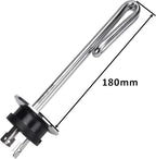 DERNORD 120V 1500W Tri-clamp Foldback Heating Element Stainless Steel Immersion Water Heater with 3-Wire Electrical Locking Plug (2 Inch Tri clamp)