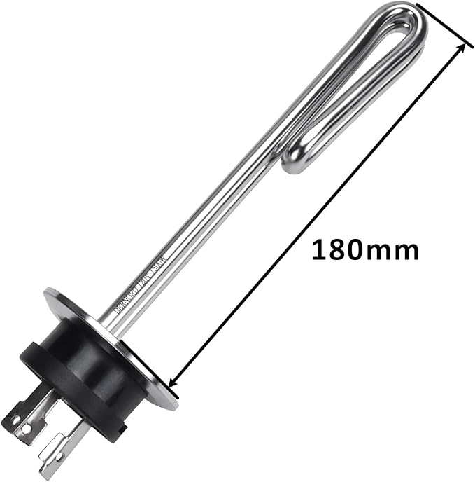 DERNORD 120V 1500W Tri-clamp Foldback Heating Element Stainless Steel Immersion Water Heater with 3-Wire Electrical Locking Plug (2 Inch Tri clamp)