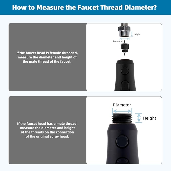 Hibbent Pull Down Kitchen Faucet Head Replacement, 3-Function NSF/ANSI/CAN 61 & CUPC Certified Sink Spray Nozzle, 15 Adapters, Compatible with Moen, Delta, Kohler Faucets, Oil-Rubbed Bronze