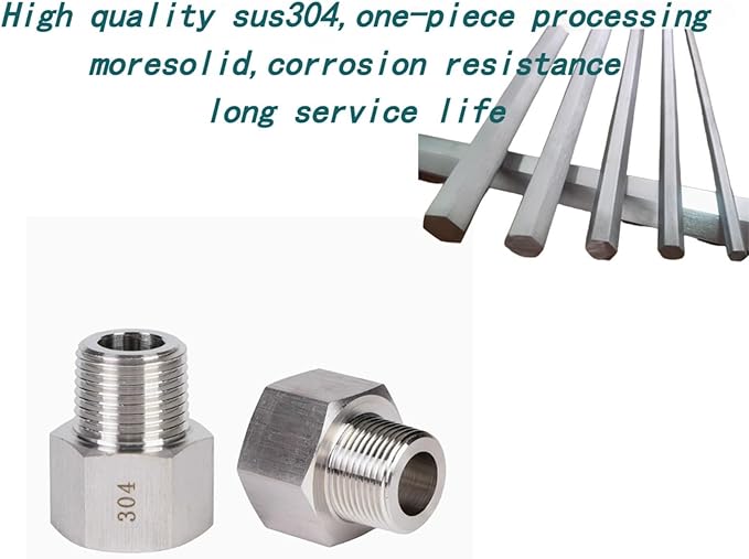 2 pieces Npt3/4 Female to Npt3/8Male Reducer,3/4-3/8Water pipe Adapter, Fabricate of 304 Stainless Steel