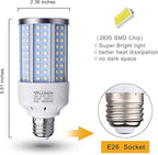 30W (200W Equivalent), Daylight, E26 Standard Base, LED Corn Light Bulb | 2-Pack
