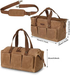 Heavy Duty 18-Inch Tool Bag with 12 Pockets, Large Zippered Tool Organizer, Portable Empty Toolbox for Mechanics, Electricians, DIY – Durable Soft Handle, Ideal Father’s Day or Birthday Gift