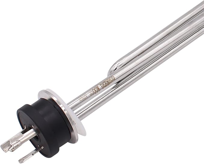 DERNORD 240V 5500W Tri-clamp Foldback Heating Element Stainless Steel Immersion Water Heater with 3-Wire Electrical Locking Plug (1.5 Inch Tri clamp)