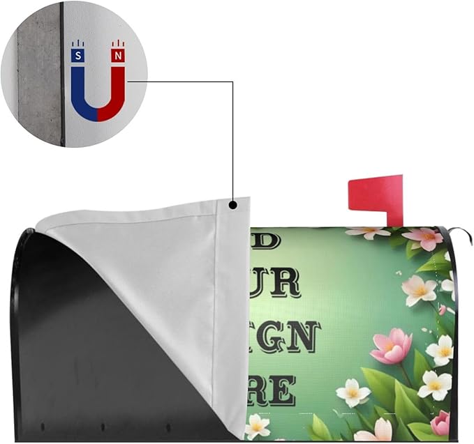 Custom Personalized Mailbox Covers Add Photo Picture Family Name House Address Text Magnetic Mail Cover for Home Garden Yard-3