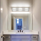 SOLFART Bathroom Vanity Lights Over Mirror Brushed Nickel Bathroom Light Fixture 3 Light Led Lights for Bathrooms Vanity Lights for Bath Nickel