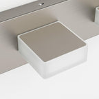 Ralbay 3-Light Brushed Nickel Bathroom Vanity Lights Metal Acrylic LED Modern Bathroom Wall Lighting Fixtures