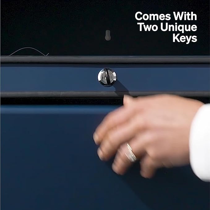 Wall Mount Mailbox - Large, Anti-Theft Locking Mailbox, Weatherproof Mailboxes for Outside The House, 18.5" H x 15" L x 7.5" D (Black)