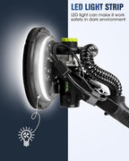 Drywall Sander, 7.2A Electric Drywall Sander with Vacuum Dust Collection, LED Light, 6 Variable Speed Digital Display 900-1800RPM, Foldable & Extendable Handle