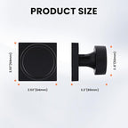 Haidms Matte Black Dummy Door Knobs, Half No-Turning Dummy Knob for Closet Doors, Zinc-Alloy Single-Sided Door Locks (2 Pieces/1 Pair)