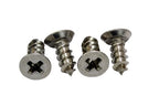 Bolt Dropper #4 x 3/8" Stainless Steel Flat Head Phillips Wood Screw, (100 pc), 18-8 (304) Stainless Steel Sheet Metal Screws - Type A Point, Plain Finish