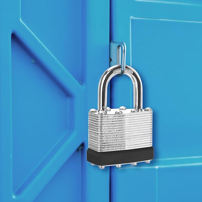 Padlocks with Same Key, LQYN 100 Pcs Laminated Keyed Padlock (1-9/16", 40mm), Keyed Alike Locks, Normal Shackle, for Storage Locker, Hasp Latch, Toolbox, Sheds