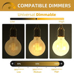 Jslinter Incandescent Light Bulbs 60 Watt Dimmable Bulbs 4 Pack, 2200K G80 Soft Light Bulbs Warm Light, 110v E26 Eecorative Light Bulb, Vintage 230LM Edison Bulb for Bedrooms, Living Rooms