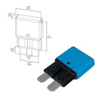 Auto Reset ATC/ATO 15 Amp Circuit Breaker Fuse for Automotive Marine RV Car Truck Audio Battery Protection Automatic Reset | Low Profile (15A, 1 Pack)